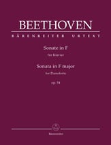 Sonata for Pianoforte in F Major, Op. 54 piano sheet music cover